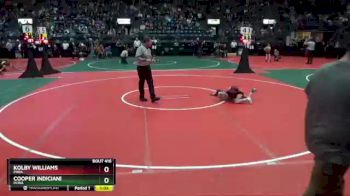 68 lbs Champ. Round 1 - Cooper Indiciani, PCWA vs Kolby Williams, PROA