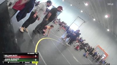 75 lbs Cons. Round 3 - William Duty, Eastside Youth Wrestling vs Jaxon Burnett, Ninety Six Wrestling