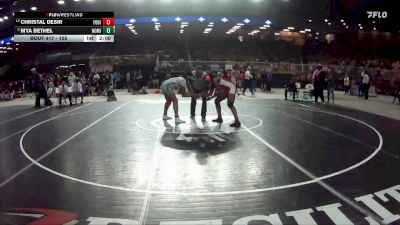 155 lbs 1st Place Match - Christal Desir, Forest Hill vs Mya Bethel, North Miami