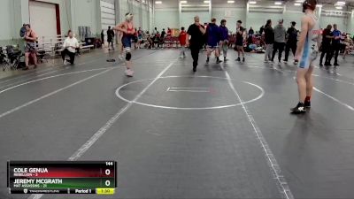 144 lbs Round 7 (8 Team) - Jeremy McGrath, Mat Assassins vs Cole Genua, Rebellion