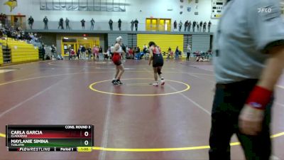 125 lbs Cons. Round 3 - Carla Garcia, Clackamas vs Maylanie Simina, Tualatin