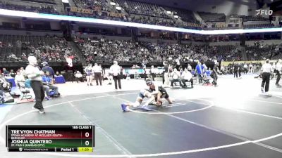 165 Class 1 lbs Champ. Round 1 - Tre`Vyon Chatman, STEAM Academy At McCluer South-Berkeley vs Joshua Quintero, St. Pius X (Kansas City)