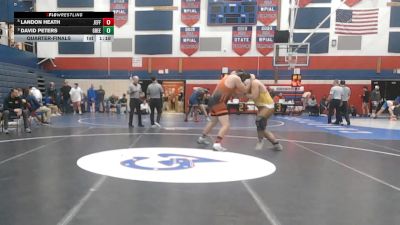 285 lbs Quarterfinal - Landon Heath, Jefferson-Morgan vs David Peters, Greensburg Salem