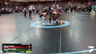 4A 114 lbs Champ. Round 1 - Micah Martin, Shiprock vs Richard Madrid, Valencia