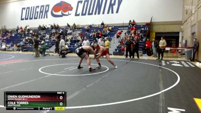 184 lbs Cons. Round 5 - Cole Torres, Unattached vs Owen Gudmundson, Simon Fraser (B.C.)