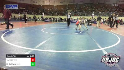 60 lbs Round Of 16 - Toby Jager, Carl Albert vs Gunnar Coltharp, Harrah Little League Wrestling