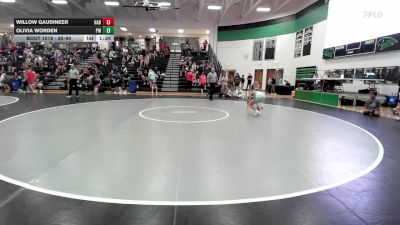 85-90 lbs Round 2 - Olivia Worden, Paola Wrestling vs Willow Gaudineer, Immortal Athletics WC