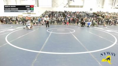 80 lbs Semifinal - Zeriya Nauta, Indian River Pee Wee Wrestling Club vs Lillian Simmons, Carmel Youth Wrestling Club