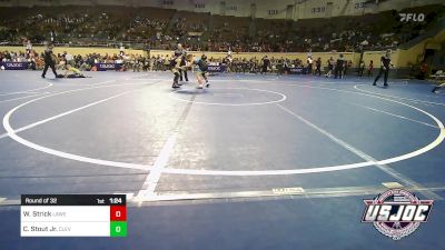 100 lbs Round Of 32 - Wyatt Strick, Lawrence Elite vs Clinton Stout Jr., Cleveland Take Down Club