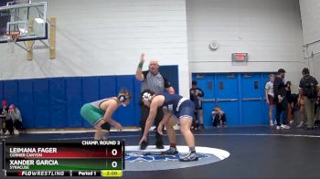 215 lbs Champ. Round 3 - Leimana Fager, Corner Canyon vs Xander Garcia, Syracuse
