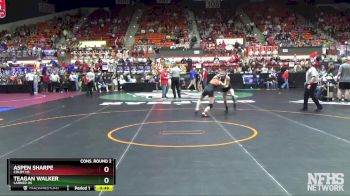 100 lbs Cons. Round 2 - Teagan Walker, Larned HS vs Aspen Sharpe, Colby HS