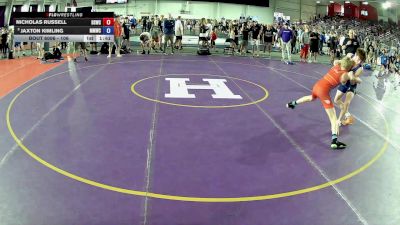 106 lbs Champ. Round 1 - Nicholas Russell, Bloomington South Wrestling Club vs Jaxton Kimling, Michigan Matcat Wrestling Club