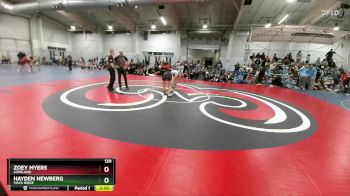 120 lbs Champ. Round 3 - Hayden Newberg, Vista Ridge vs Zoey Myers, Loveland