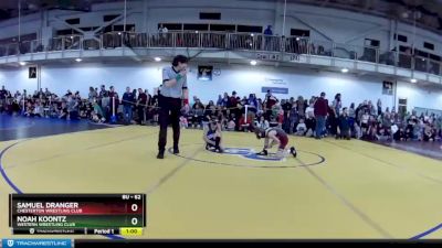 62 lbs Cons. Round 3 - Samuel Dranger, Chesterton Wrestling Club vs Noah Koontz, Western Wrestling Club