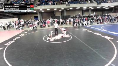 95 lbs Champ. Round 2 - Taylor Duncan, Unattached vs Serenity Canady, Robinson