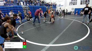 61 lbs Consi Of 8 #2 - Cornelious Cooper, Cushing vs Alfonso Fuente, Clinton Youth Wrestling