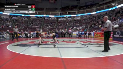 107 lbs First Round - Korben Collae, Benton vs Blake Klipp, Bishop McDevitt