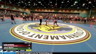 68-75 lbs Round 1 - Uriah Brady, Douglas County Grapplers vs Lexie Borsini, Yerington Lions Wrestling