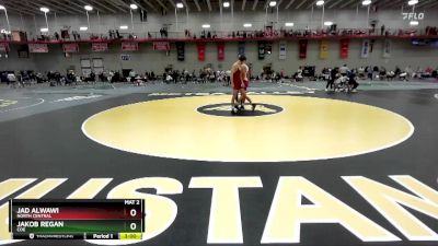 133 lbs Cons. Round 4 - Jakob Regan, Coe vs Jad Alwawi, North Central