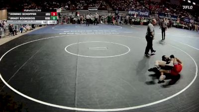 D 2 120 lbs Quarterfinal - Dominic Schopfer, Archbishop Rummel vs Brady Bourgeois, New Orleans Military & Maritime