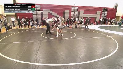 106 lbs Consi Of 8 #1 - Joshua Vernon, Branford vs Chloe Leonardi, Montville/Plainfield