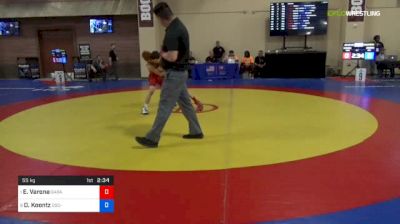 55 kg Quarters - Elijah Varona, Garage Boys vs Dylan Koontz, OSC-Unattached