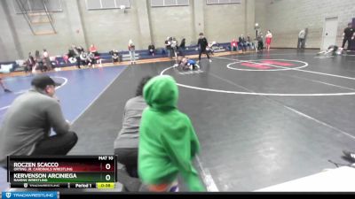 70 lbs Quarterfinal - Roczen Scacco, Orting Jr. Cardinals Wrestling vs Kervenson Arciniega, Ravens Wrestling