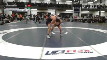 175 lbs 3rd Place - Quentin Getzin, Ithaca vs Harrison Muller, Danbury