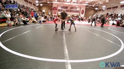 46 lbs Quarterfinal - Easton Admire, Berryhill Wrestling Club vs Maculey Andrews, Hilldale Youth Wrestling Club