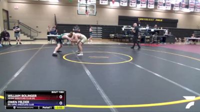 170 lbs Cons. Round 4 - William Bolinger, Viking Wrestling Club (IA) vs Owen Milder, Big Game Wrestling Club