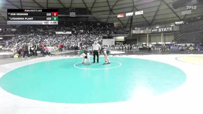 Girls 4A 170 lbs Champ. Round 2 - Lysandra Plant, Auburn (Girls) vs Zoe Deskins, Curtis (Girls)