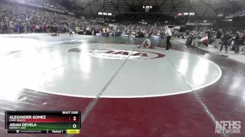 3A 120 lbs Champ. Round 2 - Aidan Devela, Bonney Lake vs Alexander Gomez, Chief Sealth