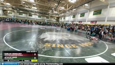 55 lbs Cons. Round 5 - Harlan Hinkeldey, Siouxland Wrestling Academy vs Atticus Wass, Touch Of Gold