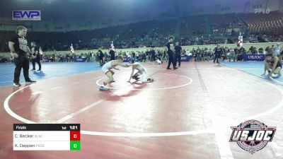 67 lbs Final - Colten Becker, Black Fox Academy vs Keb Deppen, Prodigy Elite Wrestling