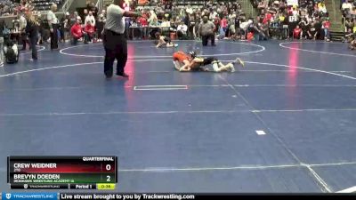 65 lbs Quarterfinal - Brevyn Doeden, Ironhawk Wrestling Academy IA vs Crew Weidner, 2TG