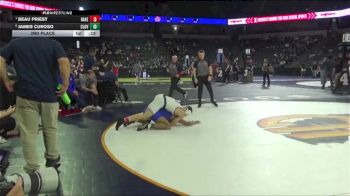 157 lbs 3rd Place - Beau Priest, Bakersfield (CS) vs James Curoso, Clovis (CS)