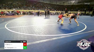 90 lbs Consi Of 4 - Piper Berry, Elgin Wrestling vs Brylee Thompson, Cushing Tigers