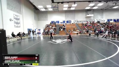 125 lbs Round 1 (16 Team) - Jesus Juarez, Sierra College vs Andre Aflague, Shasta Community College