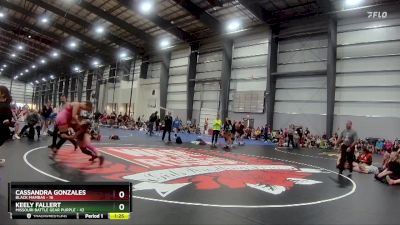 144 lbs Final - Cassandra Gonzales, Black Mambas vs Keely Fallert, Missouri Battle Gear Purple