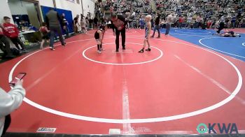 64 lbs Consi Of 4 - Bandy Johnson, Checotah Matcats vs Brady Hembree, Wyandotte Youth Wrestling