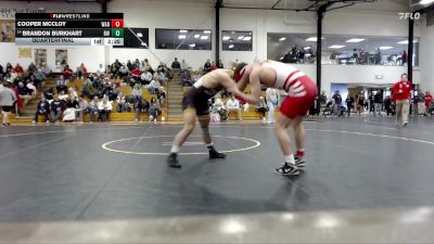 174 lbs Quarterfinal - Brandon Burkhart, Baldwin Wallace vs Cooper McCloy, Wabash