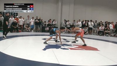 61 kg Cons. Sub-quarters - Justyce Zuniga, SilvaBack Training Center vs Antonio Rodriguez, SOUTHWEST WRESTLING CLUB