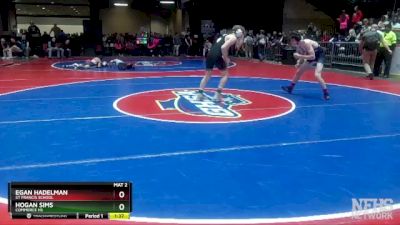 1A-132 lbs Quarterfinal - HOGAN SIMS, Commerce Hs vs Egan Hadelman, St Francis School