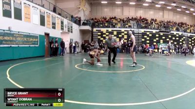 132 lbs Cons. Round 2 - Wyant Dobran, CONNEAUT vs Bryce Grant, BRUSH