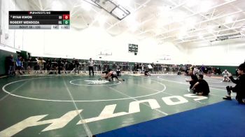 126 lbs Champ. Round 1 - Robert Mendoza, Hillcrest vs Ryan Kwon, Beverly Hills