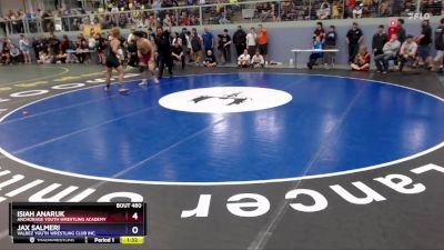 157 lbs Quarterfinal - Jax Salmeri, Valdez Youth Wrestling Club Inc. vs Isiah Anaruk, Anchorage Youth Wrestling Academy