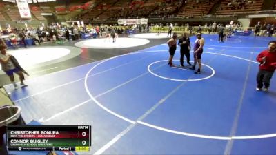 285 lbs Quarterfinal - Christopher Bonura, Beat The Streets - Los Angeles vs Connor Quigley, Ukiah High School Wrestling