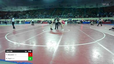 150 lbs Round Of 16 - Trevor Besabe, Yukon vs Braylon Hart, Salina Wrestling Club