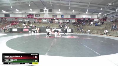 174 lbs Cons. Round 4 - Gabe Blissenbach, West Liberty vs Toby Abbott, West Liberty