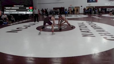 157 lbs Quarterfinal - Kale Hansen, Upper Iowa vs Brady Swenson, Augsburg